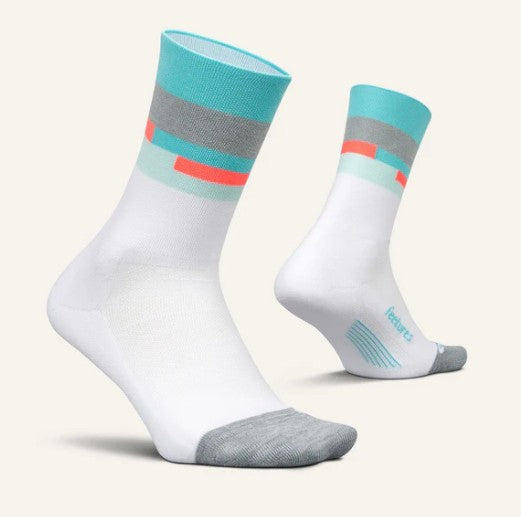 FEETURES ELITE LIGHT CUSHION MINI-CREW - AQUATIC WHITE