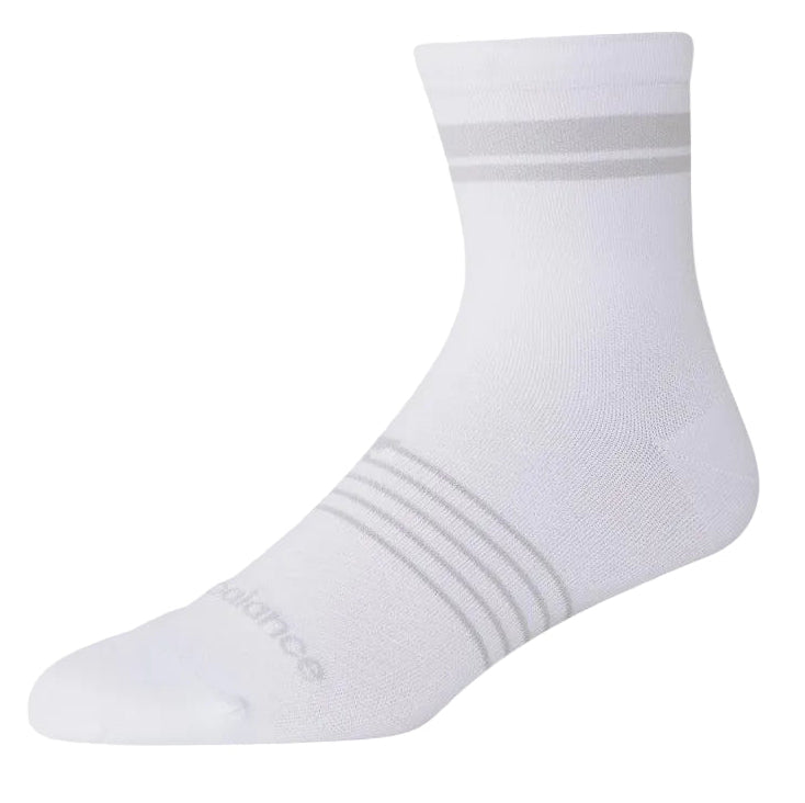 NEW BALANCE PRO RUN QTR SOCK 1 PAIR WHITE