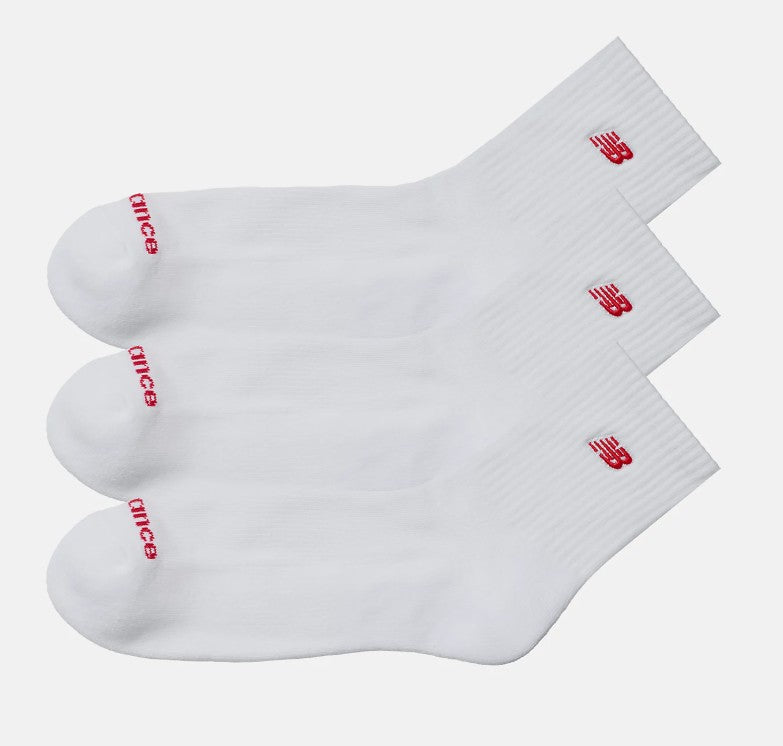 NEW BALANCE PATCH LOGO ANKLE SOCKS 3 PACK