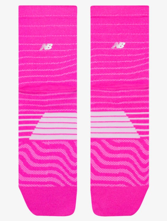 NEW BALANCE PRO RUN QTR SOCK 1 PAIR PINK HEAT