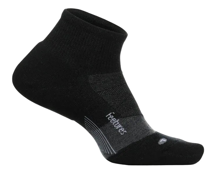 FEETURES MERINO ULTRA LIGHT CUSHION QUARTER BLACK