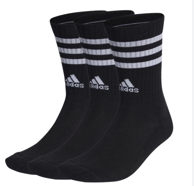 ADIDAS 3 PACK STRIPE CREW SOCK