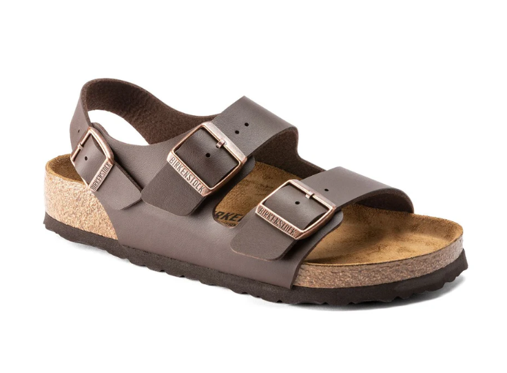 BIRKENSTOCK MILANO BIRKO FLOR (REGULAR) DARK BROWN