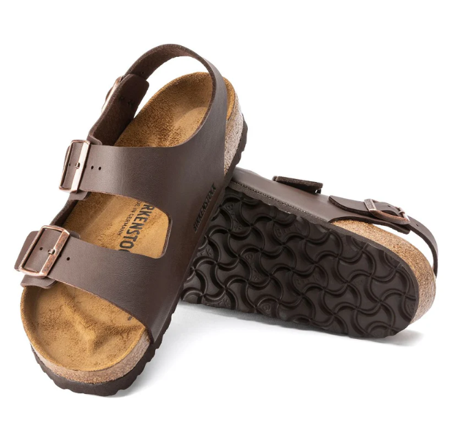 BIRKENSTOCK MILANO BIRKO FLOR (REGULAR) DARK BROWN