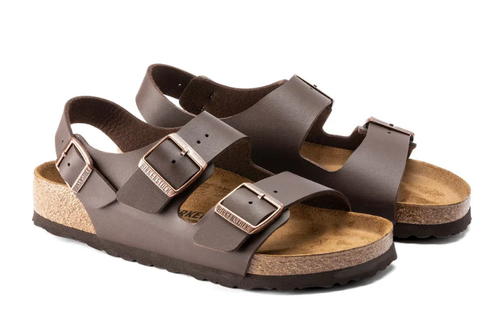 BIRKENSTOCK MILANO BIRKO FLOR (REGULAR) DARK BROWN