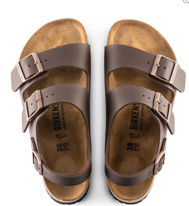 BIRKENSTOCK MILANO BIRKO FLOR (REGULAR) DARK BROWN