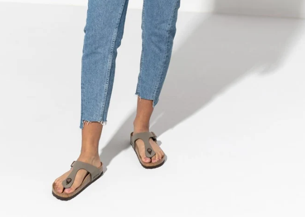 BIRKENSTOCK GIZEH BIRKIBUC STONE