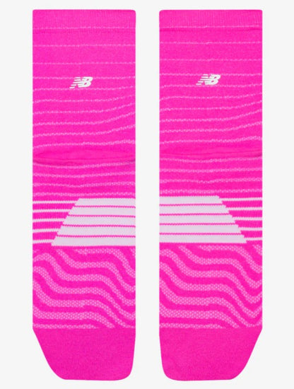 NEW BALANCE PRO RUN QTR SOCK 1 PAIR PINK HEAT