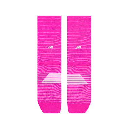 NEW BALANCE PRO RUN CREW SOCK 1 PAIR PINK HEAT