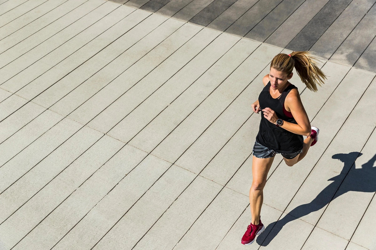 Runner on a paved outdoor path