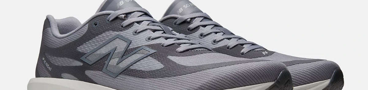 Grey New Balance running shoes