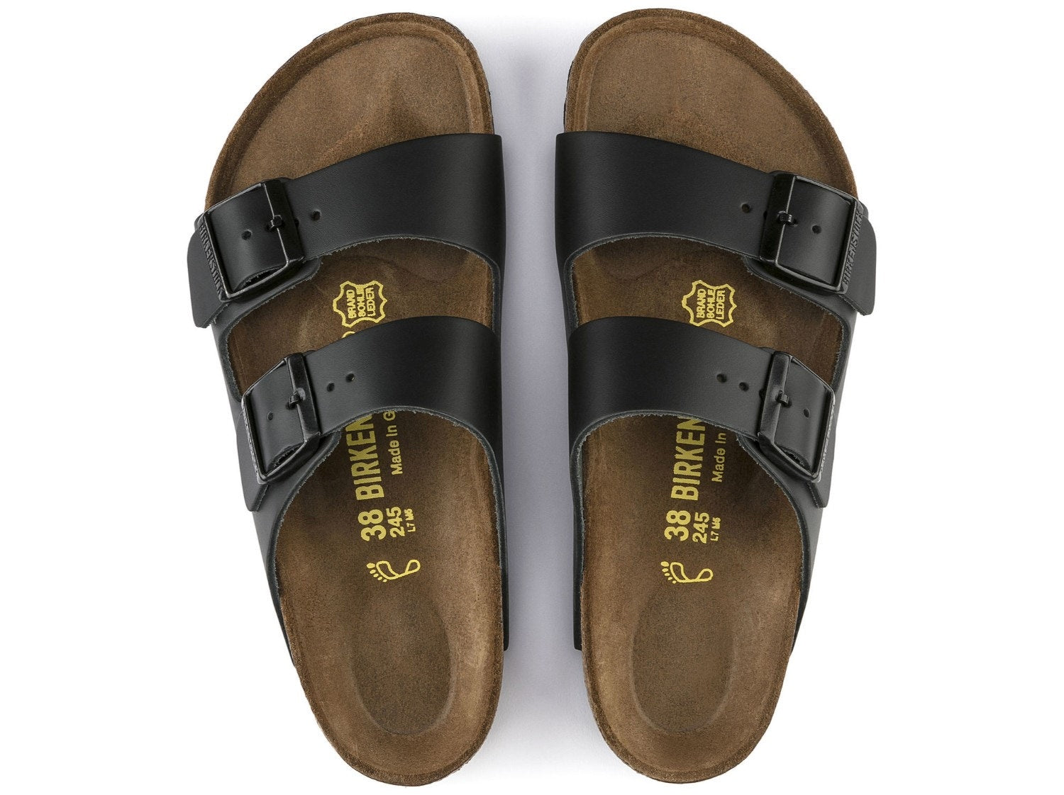 BIRKENSTOCK ARIZONA SMOOTH LEATHER (REGULAR) BLACK