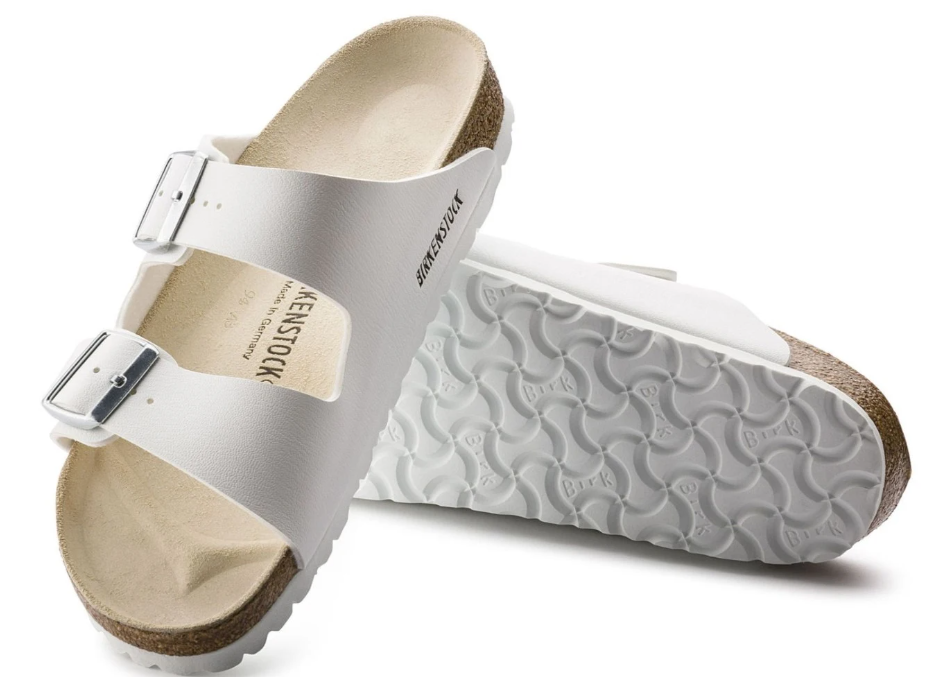 BIRKENSTOCK ARIZONA BIRKO FLOR REGULAR WHITE Smiths Sports Shoes Online